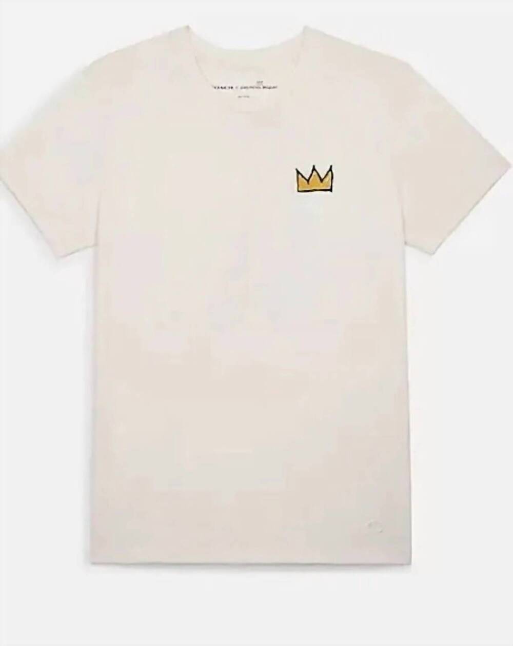 NEW COACH women's basquiat dinosaur graphic t-shirt in white